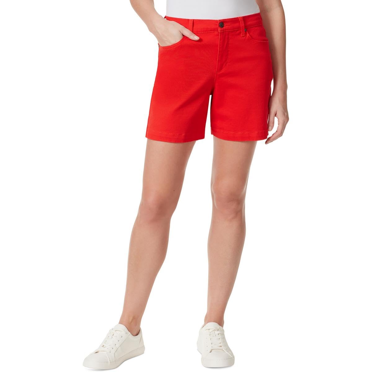 Gloria Vanderbilt Women's Amanda Classic Denim Shorts - Comfortable Stretch Jean Shorts for Casual Wear, Summer Outfits & Beach Vacations