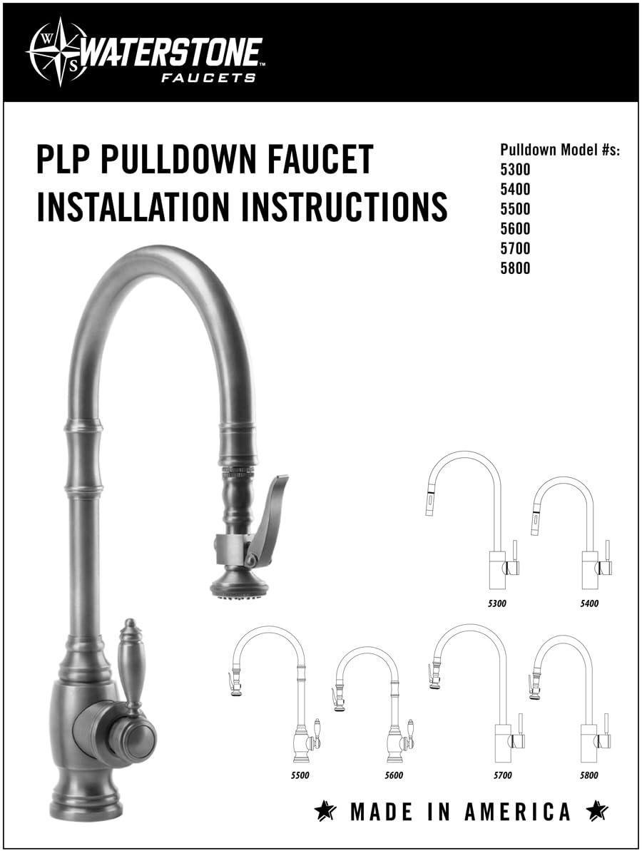 Waterstone 5500-2-PC Traditional Extended Reach Pull Down Kitchen Faucet 2-Piece Suite in Polished Copper - Perfect for Farmhouse & Modern Kitchen Sinks