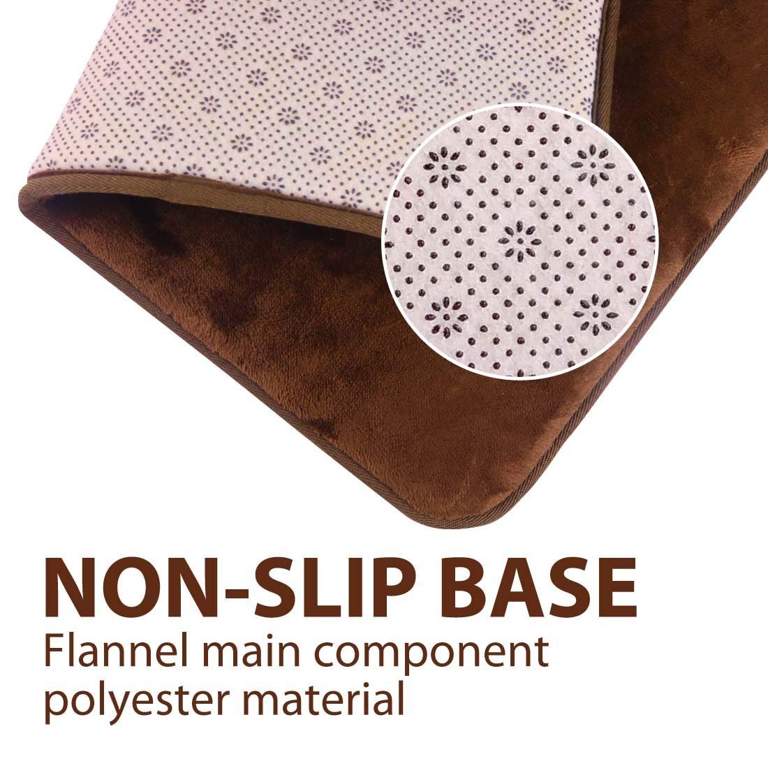 **Super Absorbent Plush Bath Mat - Non-Slip Backing, 18