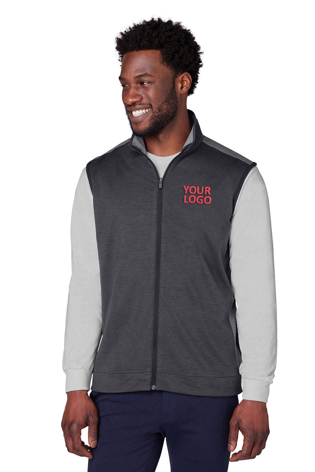 PUMA Men's T7 Cloudspun Vest - Lightweight & Breathable Athletic Jacket for Running, Gym & Outdoor Activities | Customizable in Puma Black Heather