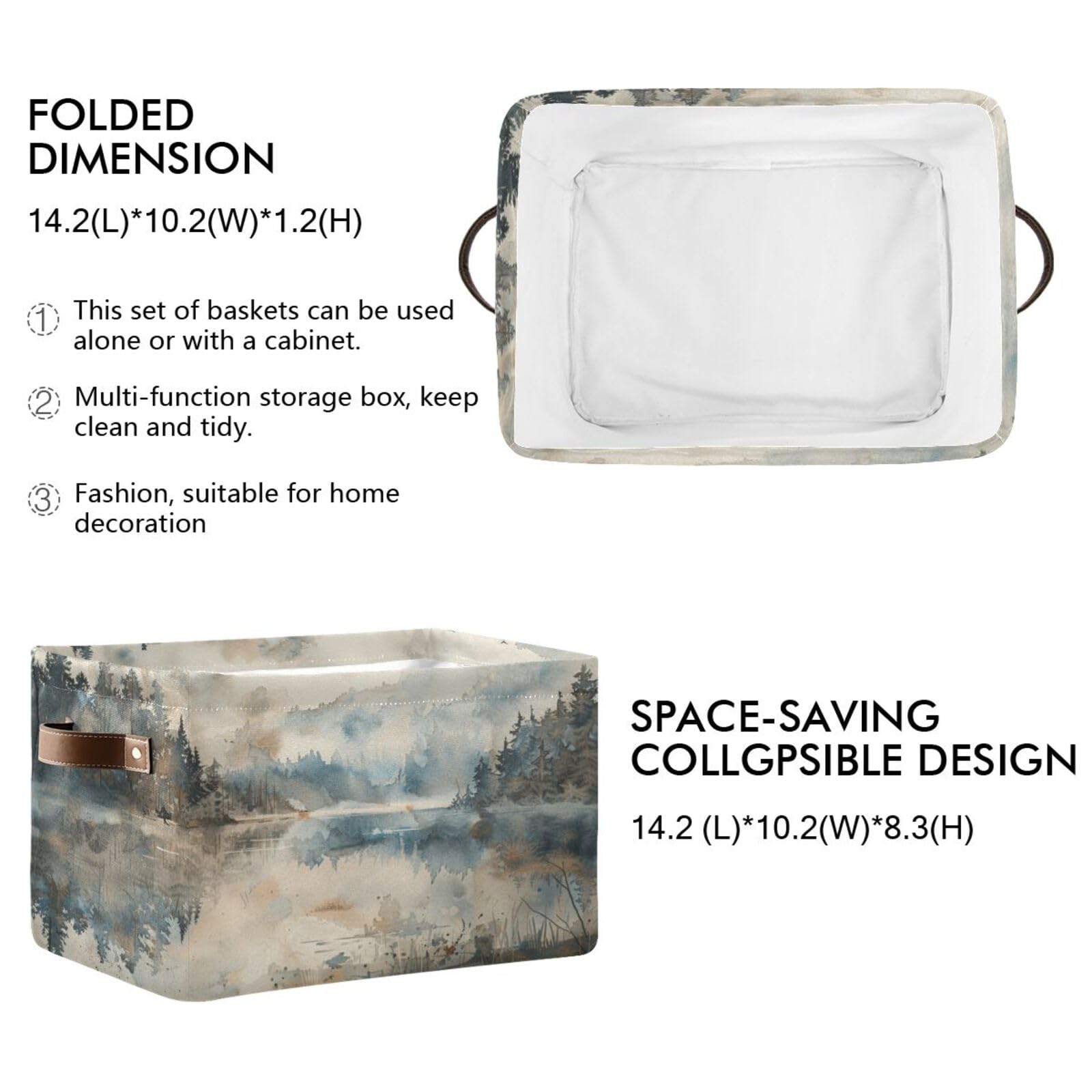 Large Fabric Storage Bins with Handles - Closet & Shelf Organizers for Clothes, Toys | Home Decor