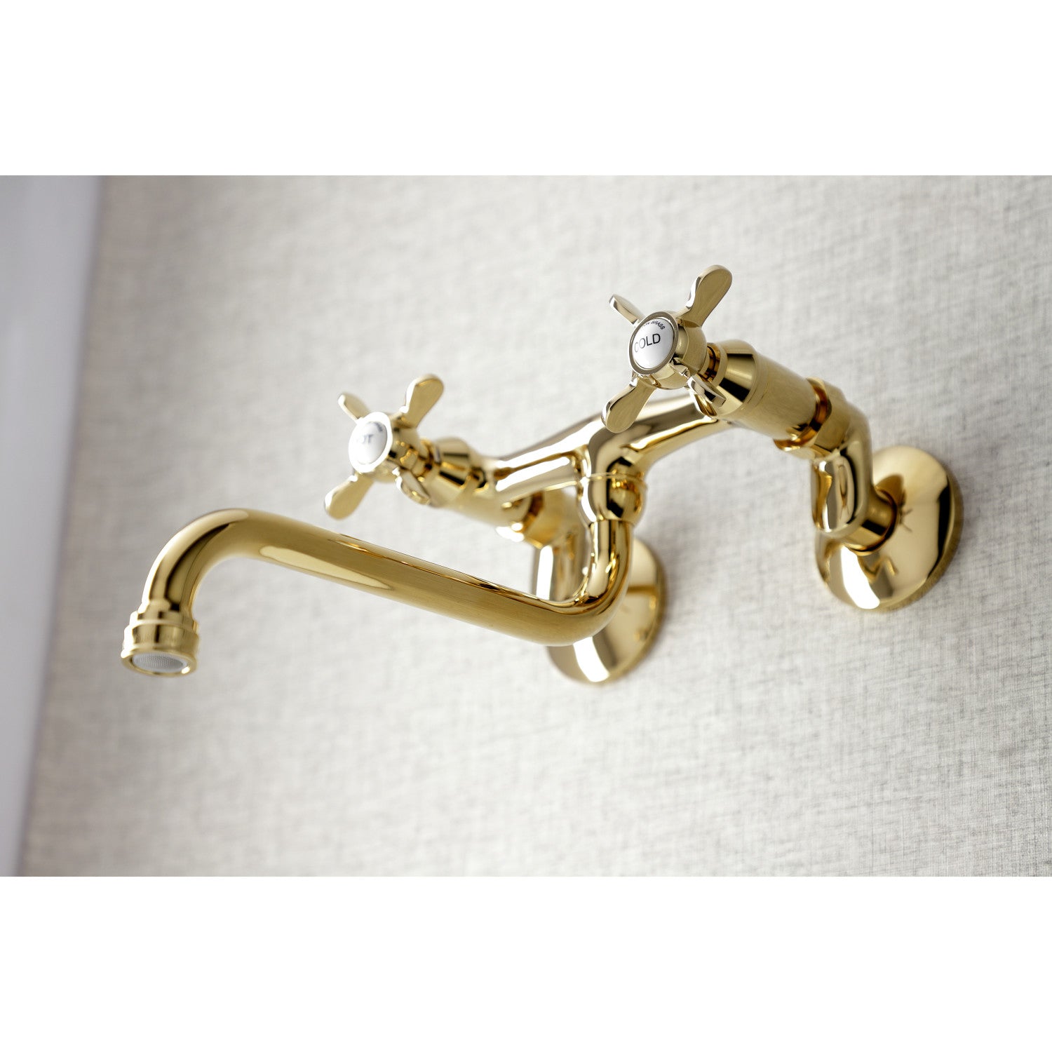 Essex Double Handle 2 Hole Wall Mount Bathroom Faucet - Chrome Finish for Vanity Sink - Perfect for Modern Bathrooms & Powder Rooms