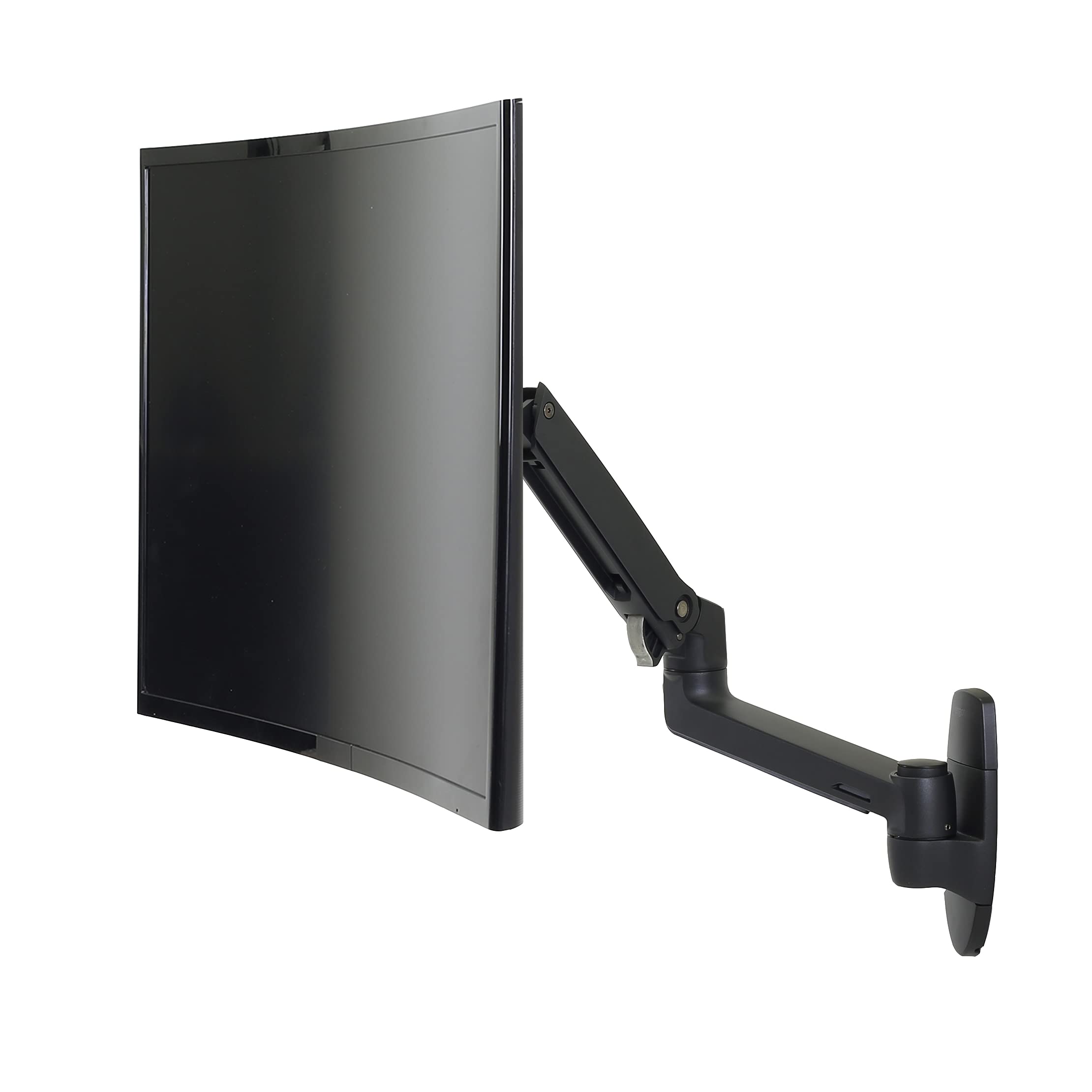Ergotron LX Single Monitor Arm - VESA Wall Mount for 13-34 Inch Screens (7-25 lbs) - Matte Black - Adjustable Desk Mount for Home Office & Gaming Setup