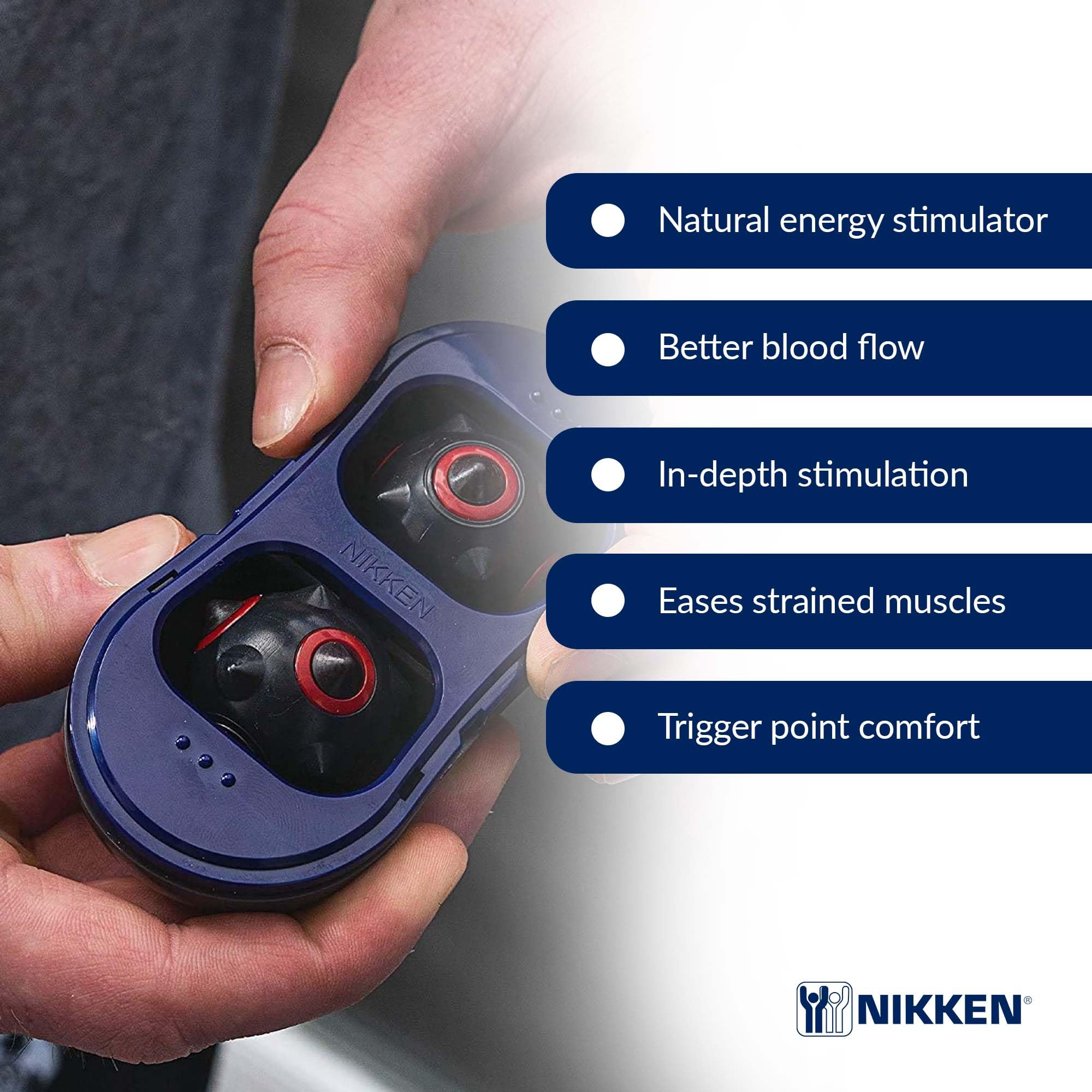 Nikken MagDuo 13201 Compact Magnetic Deep Tissue Massager - Relieve Muscle Pain, Fatigue & Tension - Portable Body Massager for Neck, Back & Shoulders - Perfect for Home, Office & Travel Use