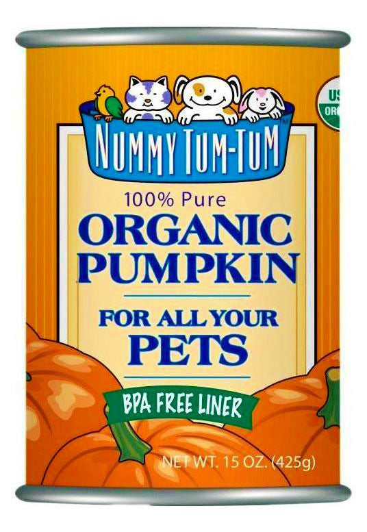 Nummy Tum Tum Organic Pumpkin Supplement for Dogs & Cats - 15oz (425g) Can - Supports Digestive Health & Gut Relief - Perfect for Sensitive Stomachs & Diarrhea Care