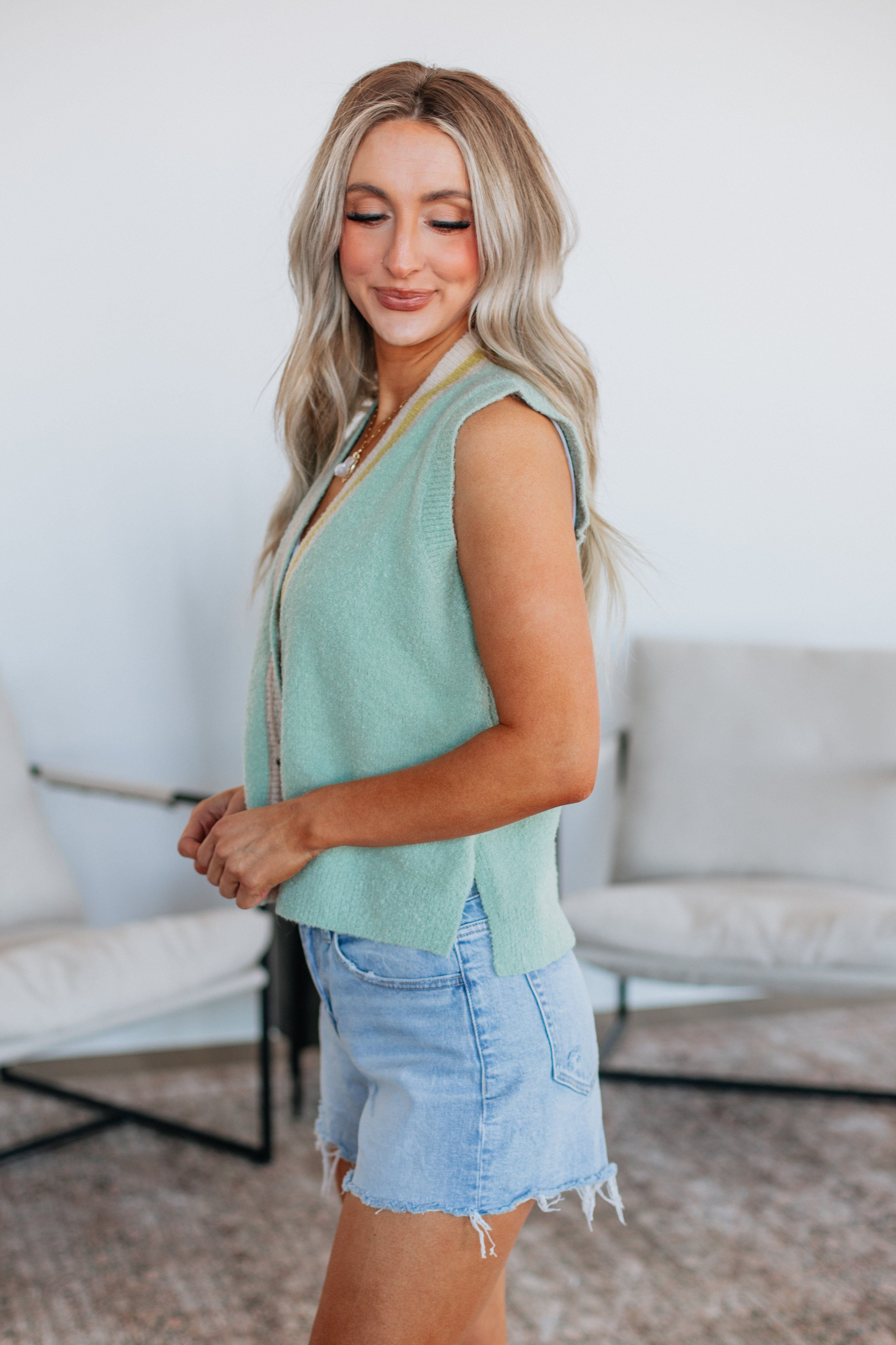 Charley Sweater Vest for Women - Soft Knit Cardigan Pullover - Perfect for Office, Layering & Fall Fashion