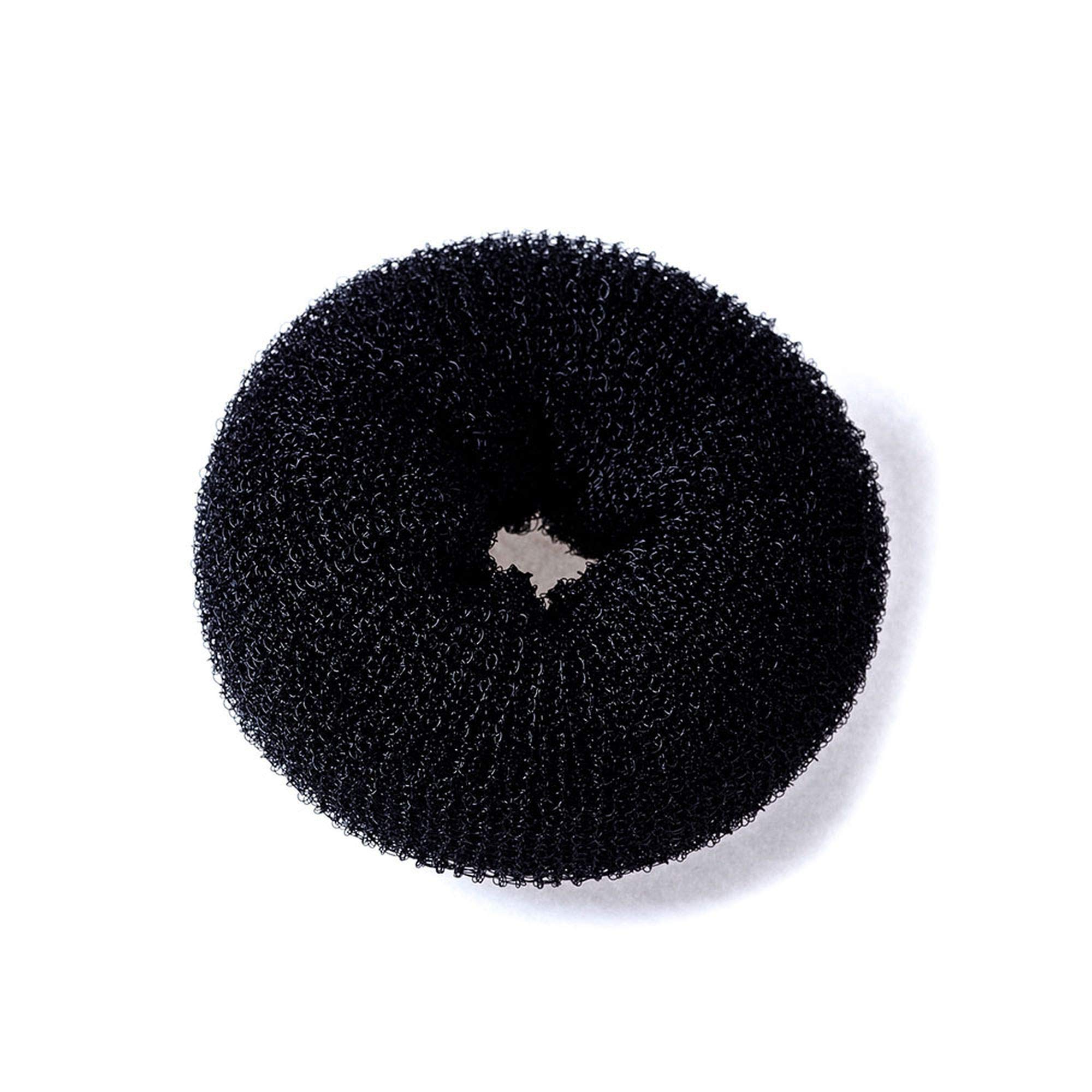 RITZPRIME 1 Piece Round Hair Donut Bun Maker - Medium Size Black Hair Styler for Women | Perfect for Parties, Weddings, Prom & Everyday Hairstyles