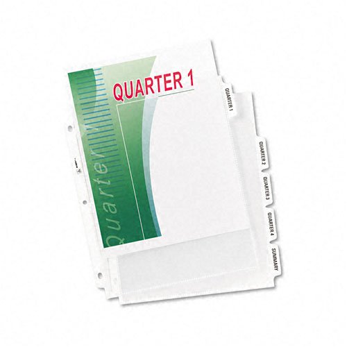 Avery Clear Index Maker Dividers with Three-Hole Punch, 5-Tab Letter Size (Set of 10) - Perfect for Office, School, and Home Organization