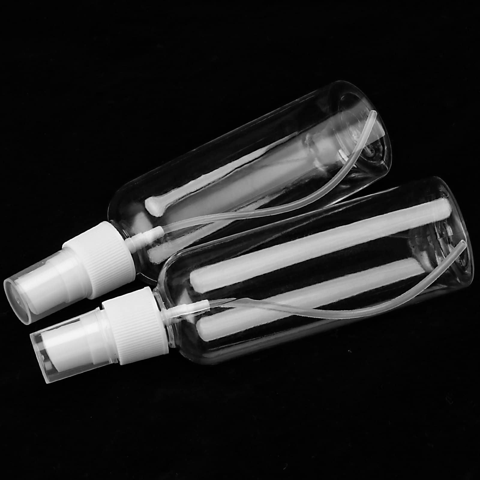 50 PCS 30ml (1oz) Clear Plastic Fine Mist Spray Bottles - Empty Refillable Travel Size Containers for Essential Oils, Hair Perfume, DIY Liquids | Perfect for Home, Salon & Travel Use
