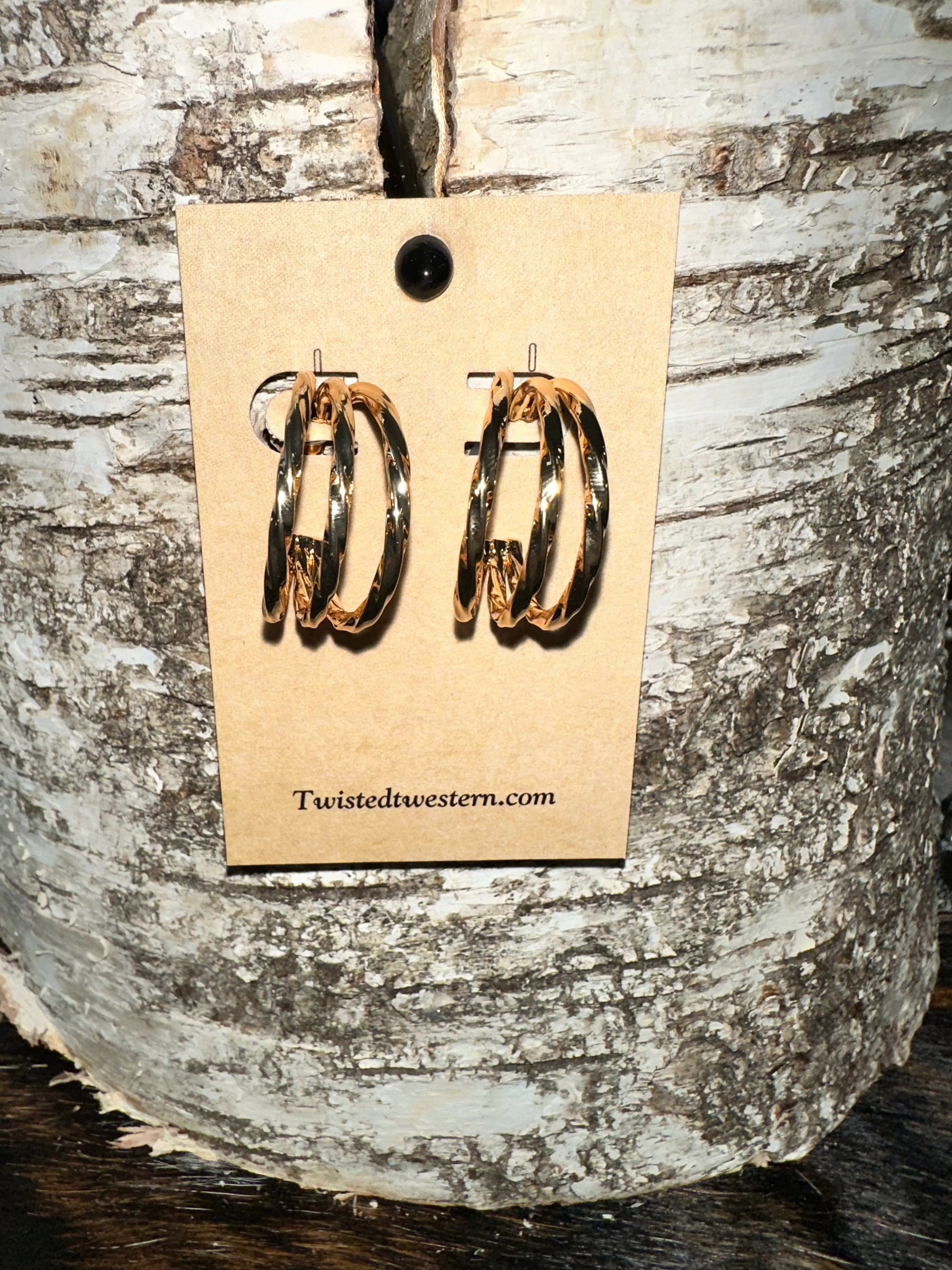 Elegant 14K Gold Triple Hoop Earrings for Women - Trendy Stackable Dangle Hoops - Perfect for Parties, Weddings & Everyday Wear