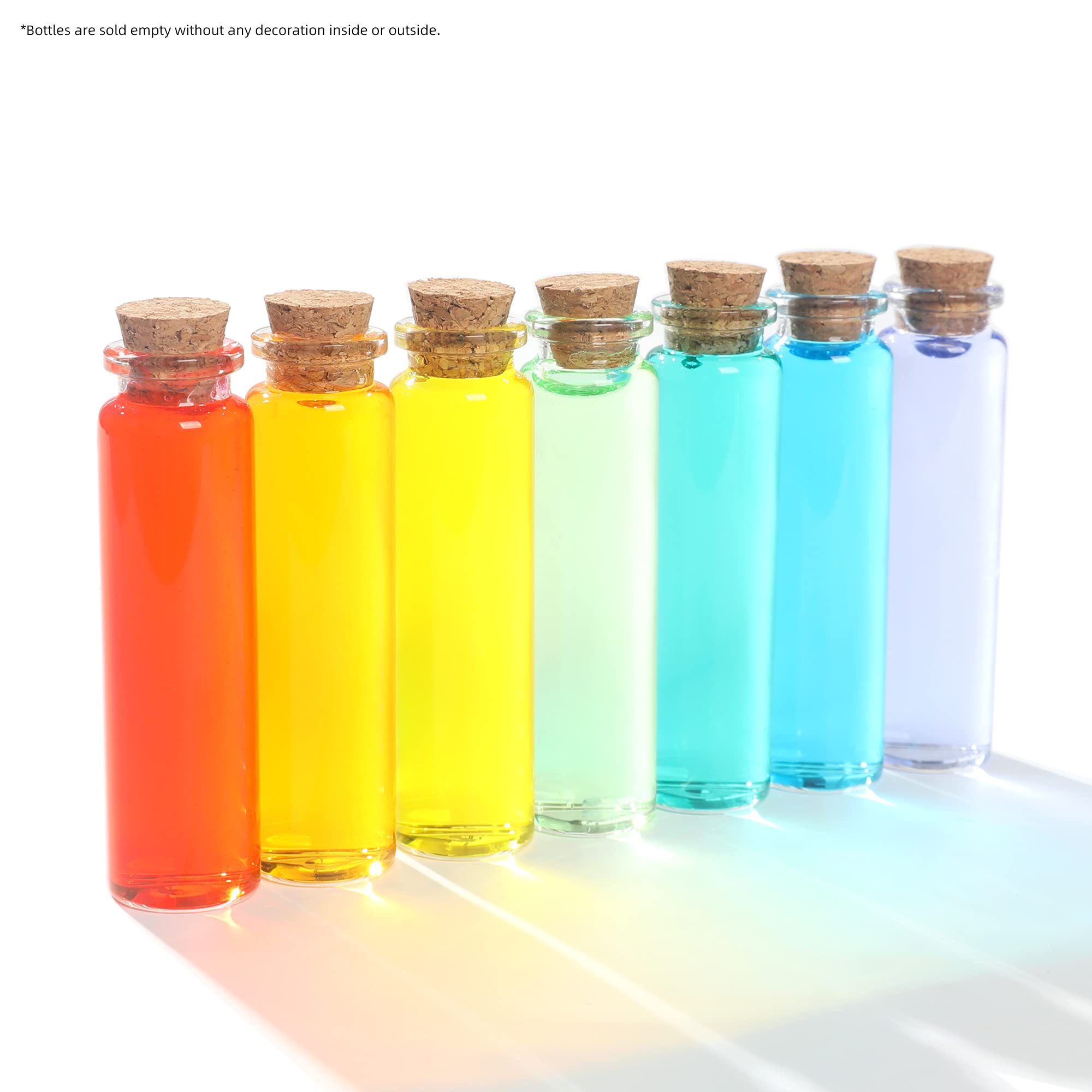 Magic Season Decorative Glass Bottles - 24 Pack Mini Glass Vials (0.68 fl oz) for DIY Crafts, Wedding Favors, Essential Oils & Home Decor - Perfect for Holiday Gifts, Party Decorations and Bathroom Organization