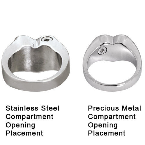 Bold Heart Personalized Memorial Ring - Custom Engraved Keepsake for Loved Ones - Perfect for Remembrance, Sympathy Gifts & Special Occasions