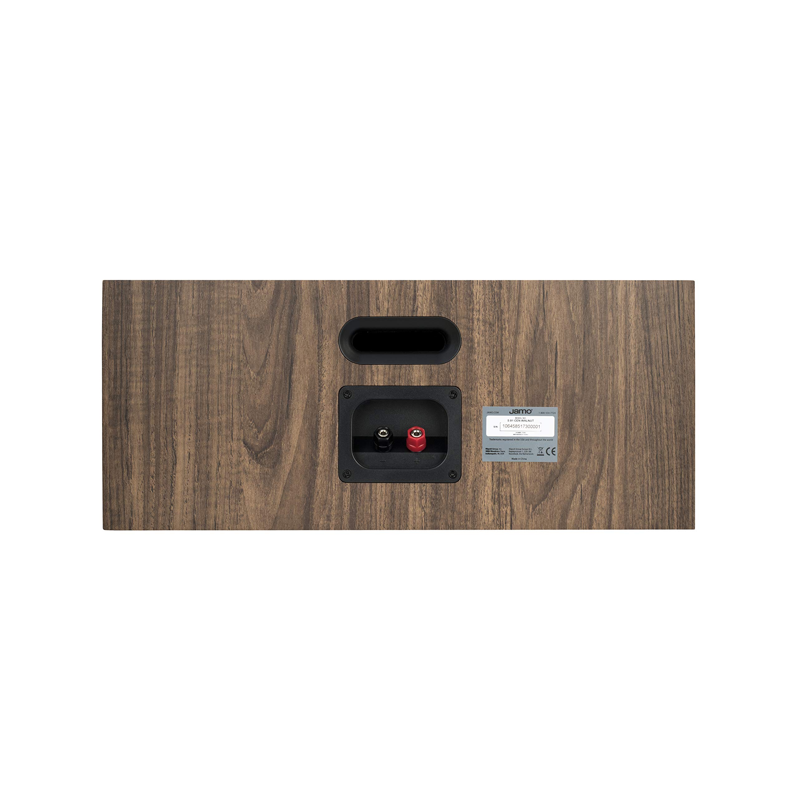 Jamo Studio Series S 81 Walnut Center Channel Speaker - Premium Home Theater Sound for Movies, Music & Gaming