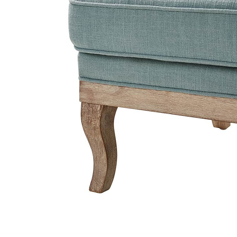 Randolph Farmhouse Upholstered Accent Chair with Wooden Legs - Comfortable Living Room Armchair for Home Decor, Reading Nook & Cozy Sitting Area (Multiple Style Options Available)