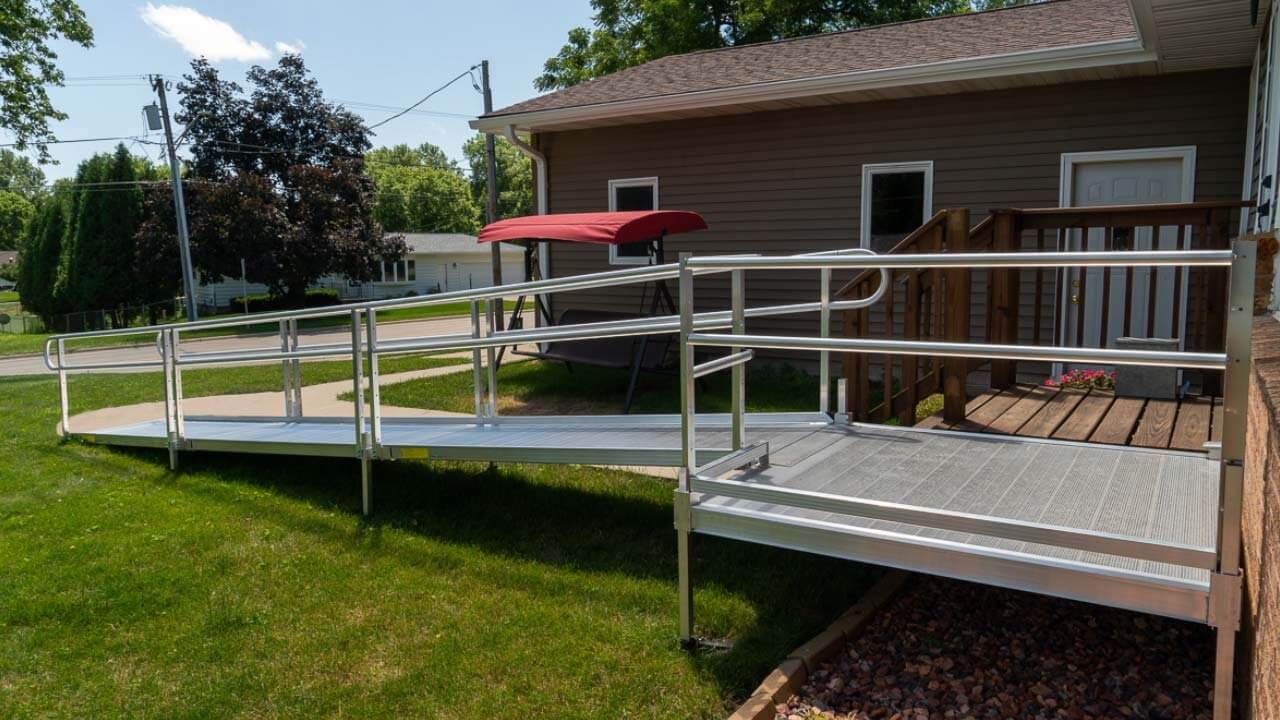Pathway 3G Modular Ramp System - Heavy Duty Aluminum Wheelchair Ramp for Home & Business Access - Perfect for Steps, Doorways & Vehicles