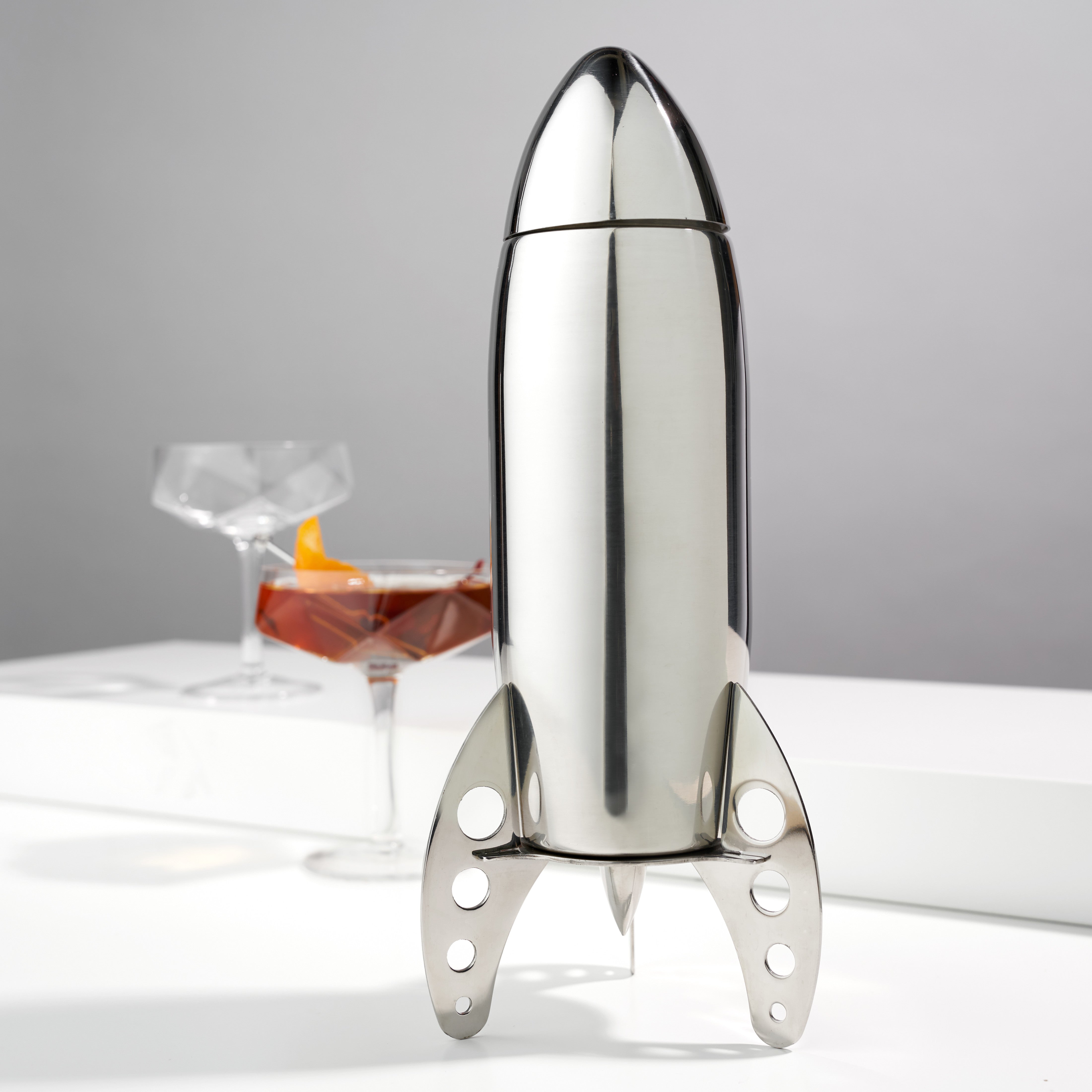 Premium Stainless Steel Rocket Cocktail Shaker - Bartender Mixing Tool for Margaritas, Martinis & Cocktails - Perfect for Home Bars, Parties & Professional Use