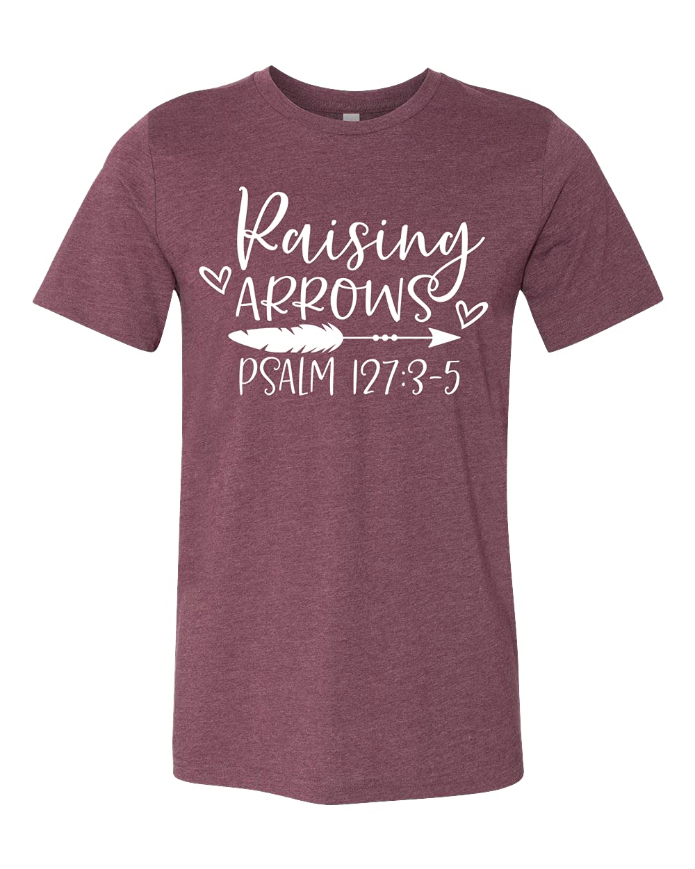 Best Christian T-Shirts - Raising Arrows Psalm 127:3-5 Faith Shirt, Jesus Tee, Religious Apparel with Bible Quotes | Church Wear, Family Worship & Christian Events