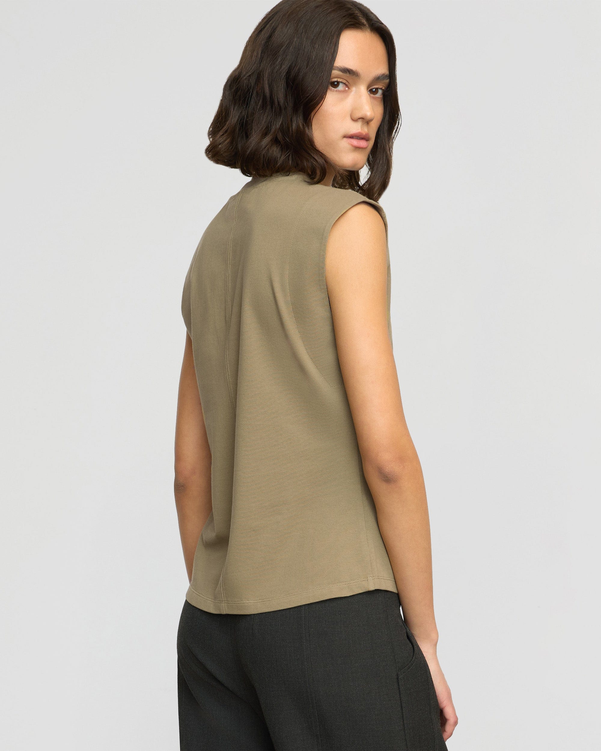 Organic Cotton Structured Shoulder Tee for Women - Soft & Breathable Casual Top - Perfect for Everyday Wear, Work & Weekend Outings