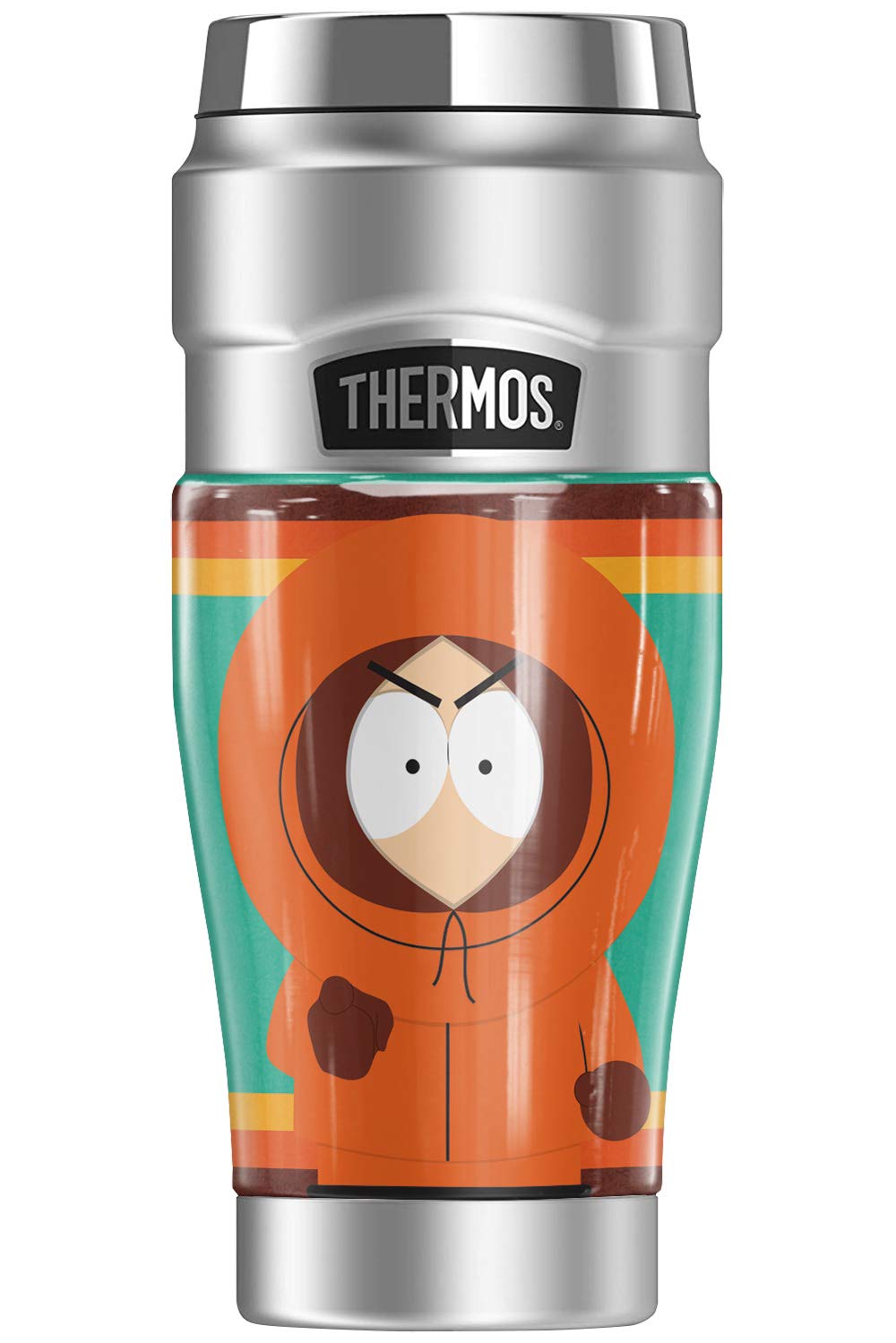 South Park Kenny Stainless Steel Travel Tumbler 16oz - Vacuum Insulated Double Wall Thermos Mug for Hot & Cold Drinks - Perfect for Office, Gym, Camping and Outdoor Adventures