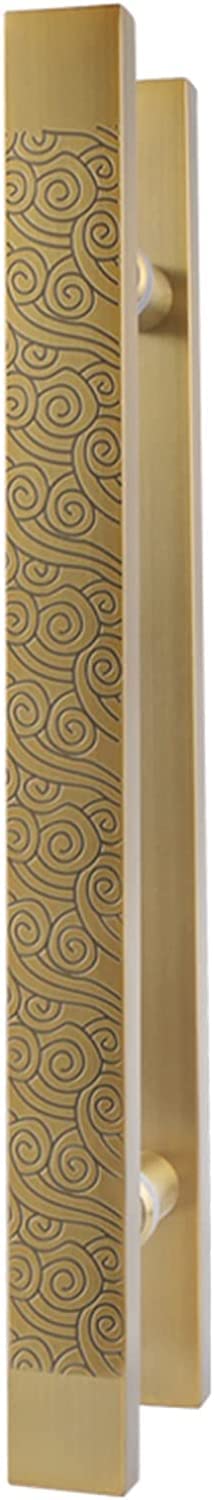 ETULLE Modern Push Pull Bar Handle - Black, Bronze, Gold - Rustic Door Hardware for Apartments & Restaurants - 60cm/23.6in Sliding Door Handle - Perfect for Interior Doors, Commercial Spaces & Home Decor