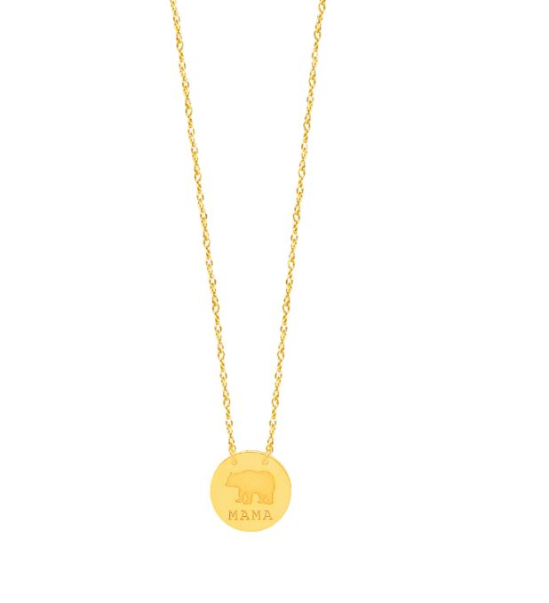 Personalized Mama Bear Necklace - Sterling Silver or Gold Plated Pendant - Perfect Gift for Mom, Grandma & Mother's Day - Ideal for Everyday Wear & Special Occasions