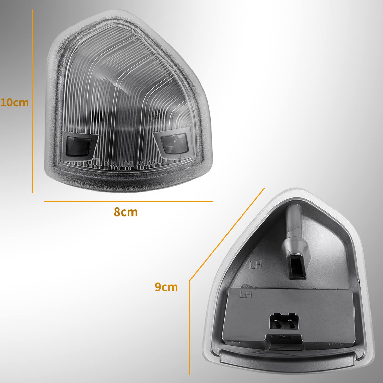 Dodge Ram 1500 2500 3500 LED Turn Signal Mirror Light Replacement (2010-2018) - Left & Right Side Clear Lens for Passenger & Driver - Perfect for Night Driving & Enhanced Safety