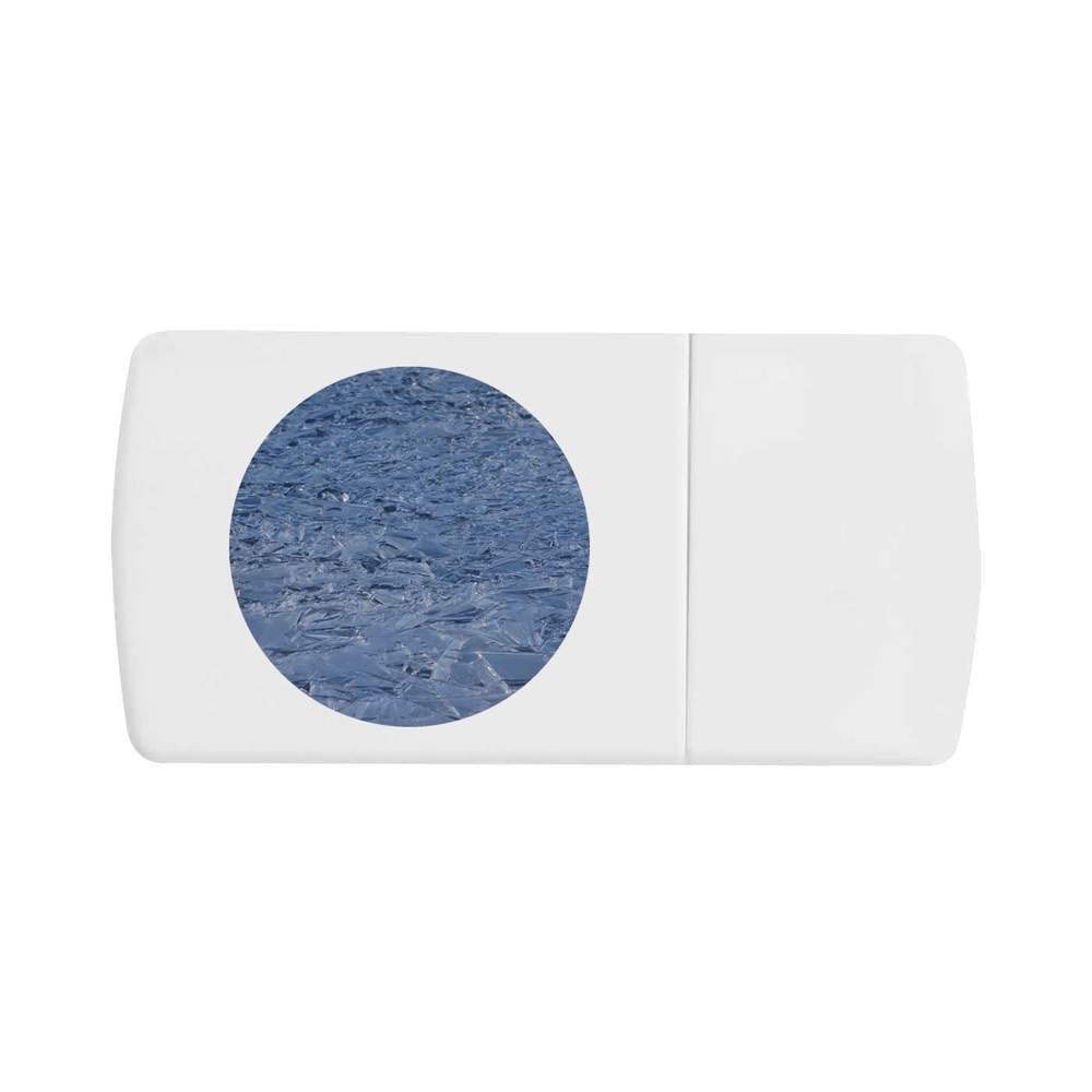 Azeeda Ice Crystals Pill Box with Tablet Splitter - Travel & Daily Use
