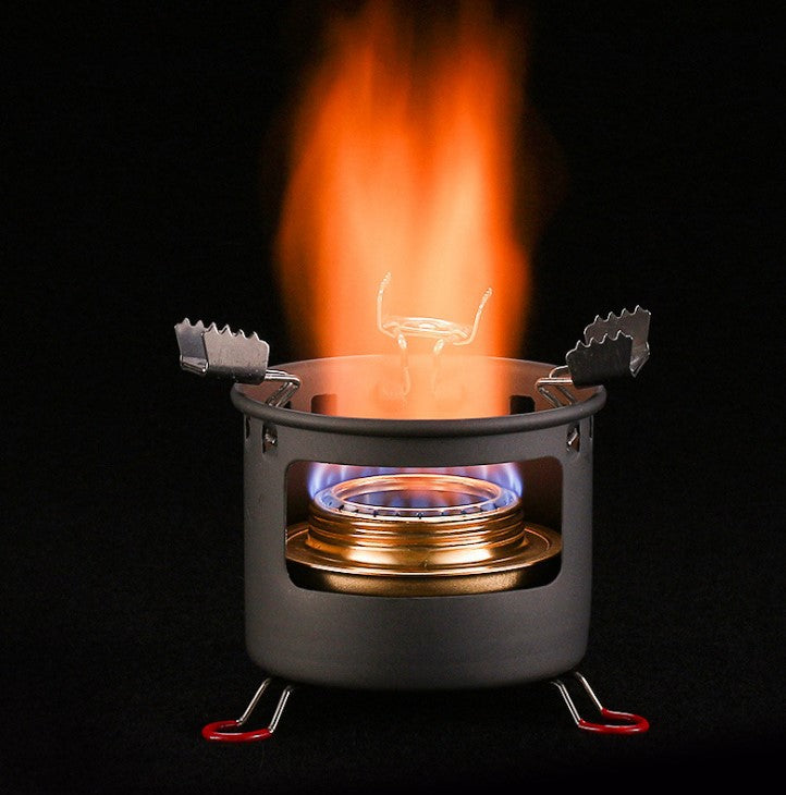 Alocs Portable Alcohol Stove for Camping - Lightweight Liquid & Solid Fuel Backpacking Stove for Outdoor Cooking, Hiking, and Survival Gear