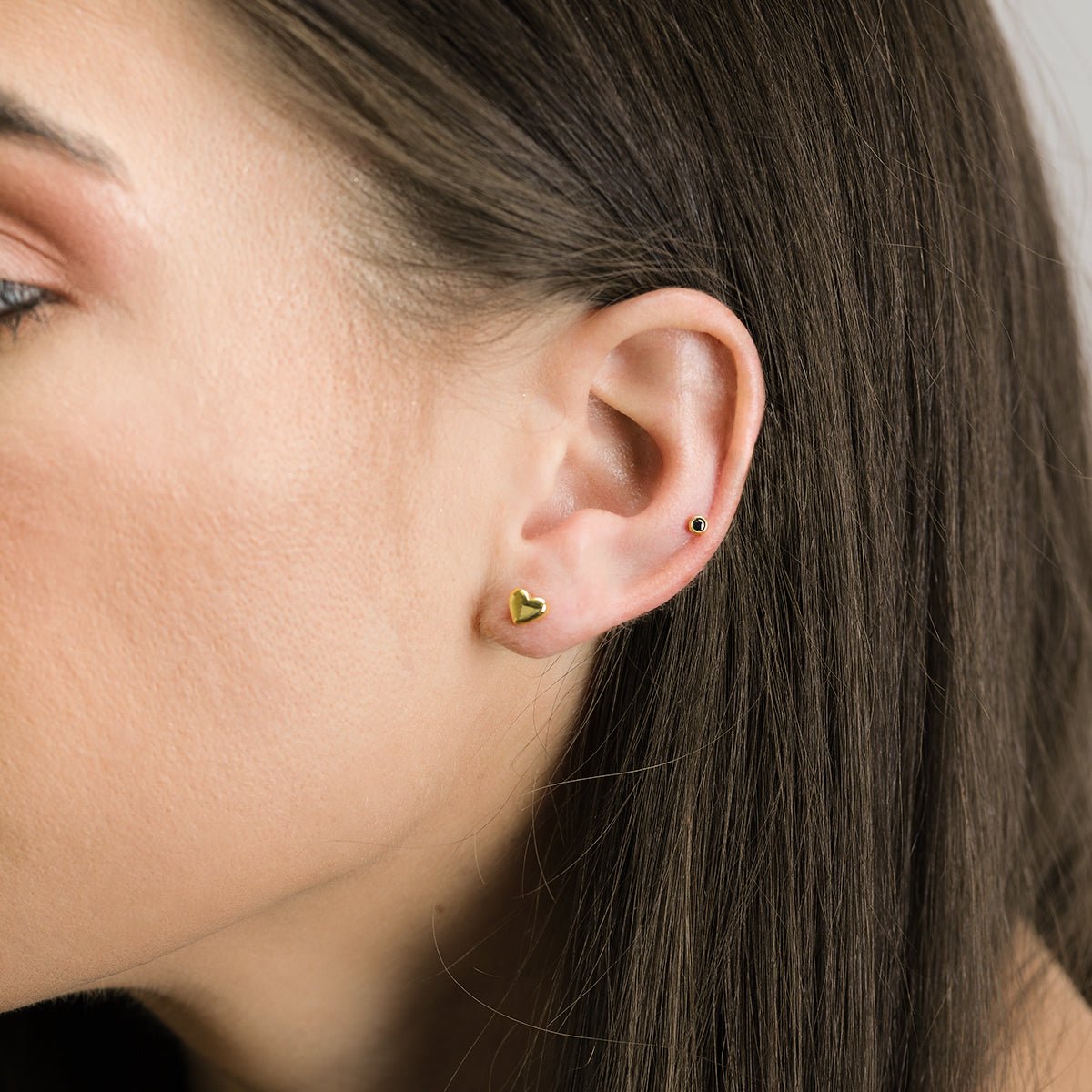 Petite Black Onyx Earrings - 14k Solid Yellow Gold Bezel Set | Elegant Dainty Jewelry for Women, Perfect for Everyday Wear, Parties & Gifts