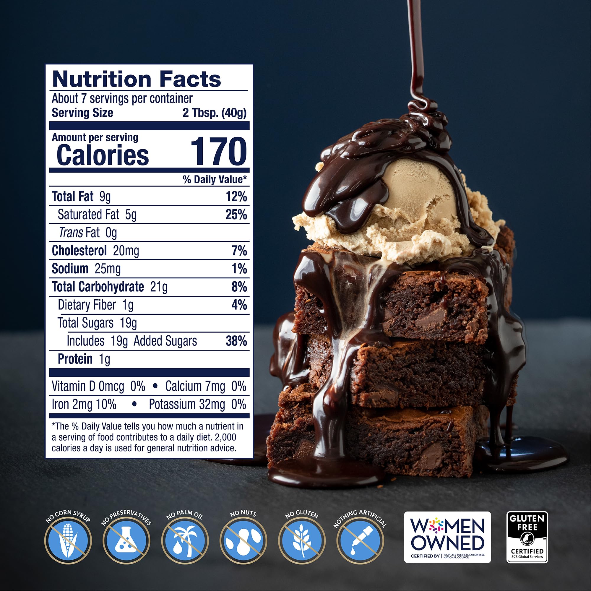 Sunday Night Founder’s Reserve Premium Chocolate Sauce - Rich Sweet Brownie Flavor with Vanilla & Caramel, Homemade Hot Fudge Topping, No Artificial Preservatives, 9 oz - Perfect for Ice Cream, Desserts, and Baking