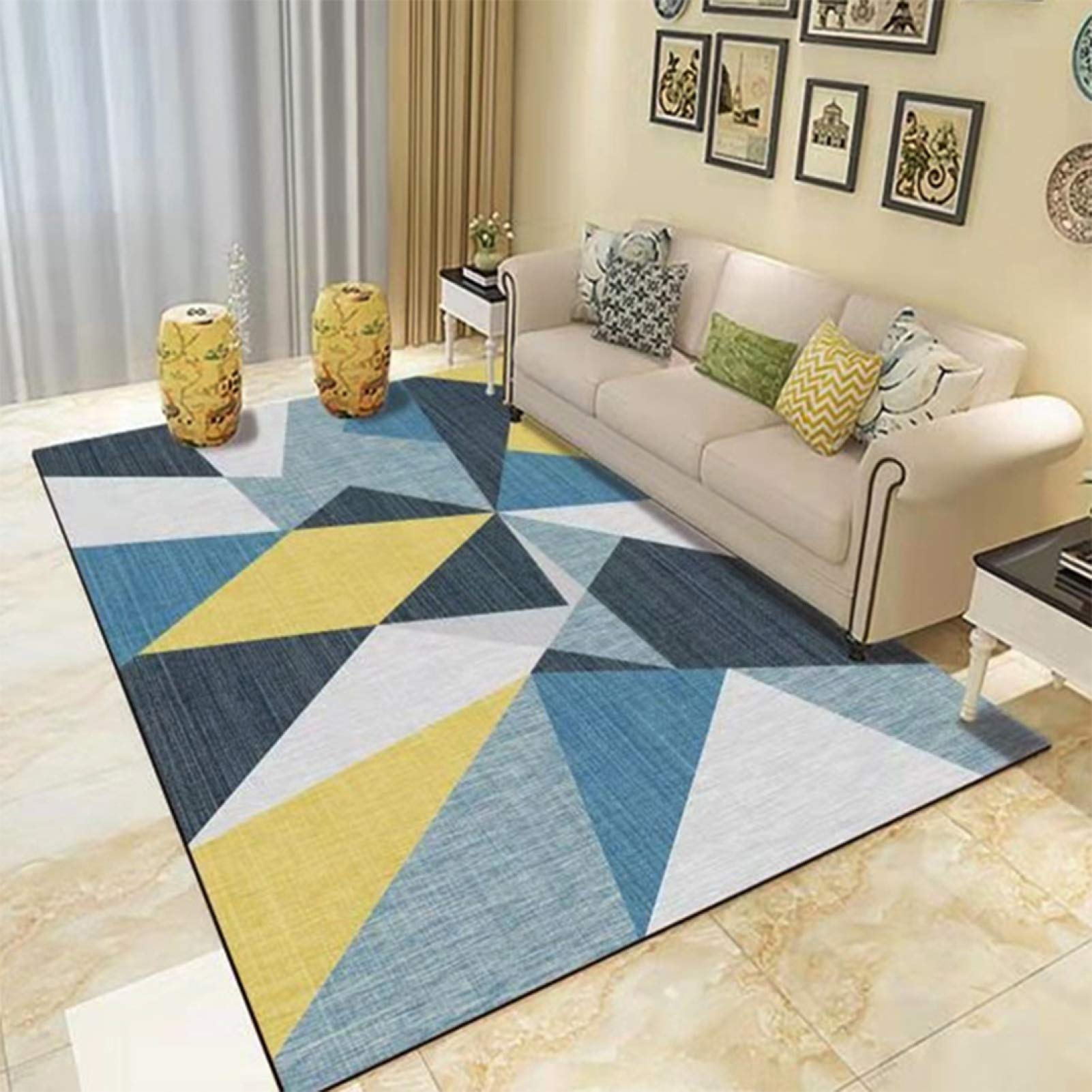 DPPAN Super Soft Modern Shag Area Rug - Fluffy Living Room Carpet for Bedroom Decor, Comfy Kids Play Mat (5'x7', Light Grey) - Perfect for Cozy Home, Nursery & Playroom Flooring