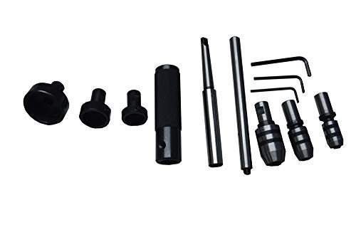 MT2 Lathe Tailstock Tap Die Holder Set - Complete Tapping, Threading, Reaming & Drilling Solution with 2 Morse Taper Shank - Perfect for Metalworking, Woodworking & DIY Projects