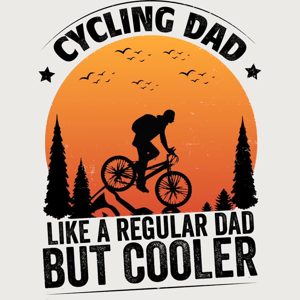 Design By Humans Junior's Cycling Dad Like A Normal Dad But Cooler Graphic T-Shirt - Cool Casual Tee for Teens & Youth - Perfect for Biking, School & Everyday Wear