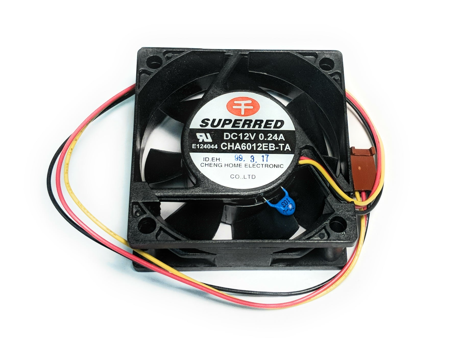 Superred 60mm x 60mm x 23mm Thermistor Cooling Fan CHA6012EB TA - High Performance PC Case & Electronics Cooling Solution for Computers, Servers, and Gaming Rigs