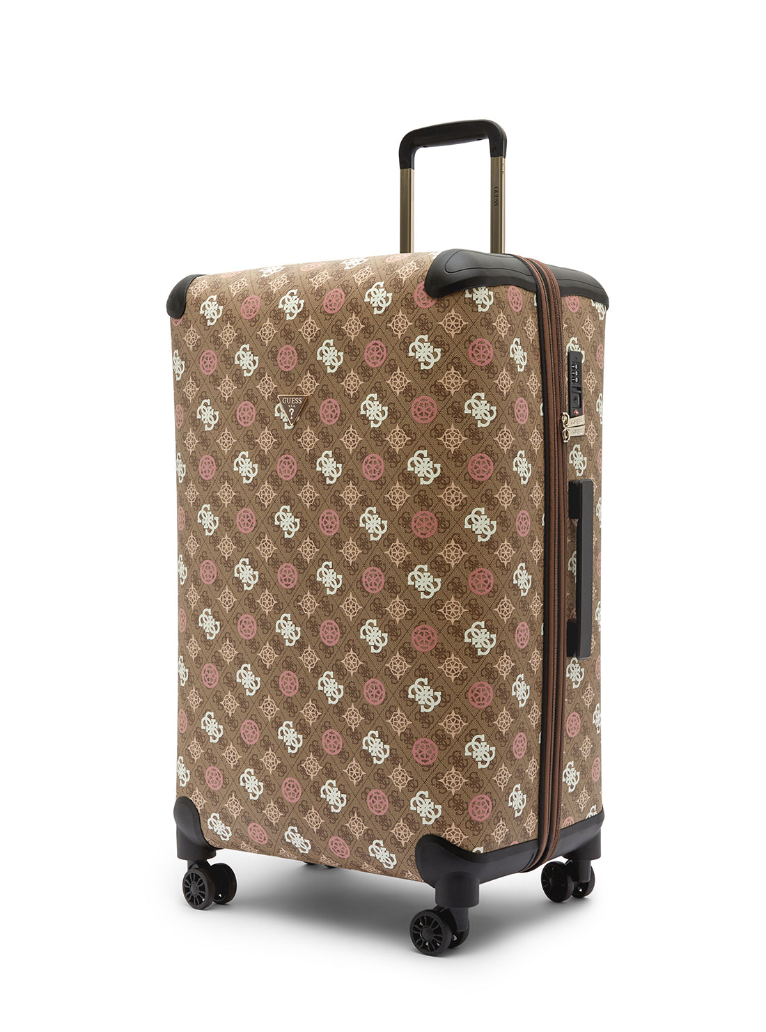 Eliette 71cm Brown Logo Suitcase - Lightweight Luggage for Travel, Business Trips & Weekend Getaways