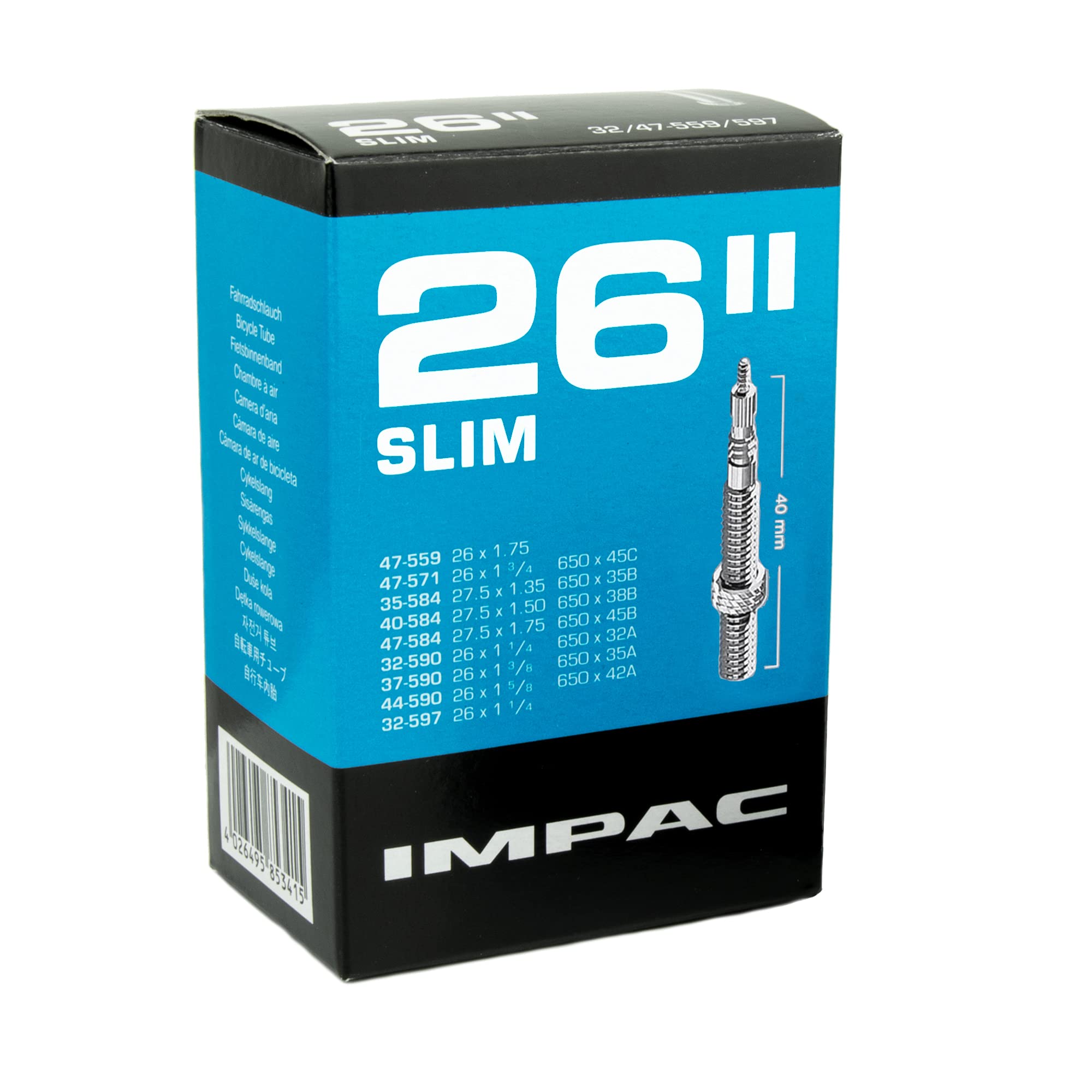 Impact SV26 Bike Inner Tube - Universal Fit for Road, Mountain & Hybrid Bikes - Durable Rubber with Schrader Valve - Perfect for Commuting, Trail Riding & Urban Cycling