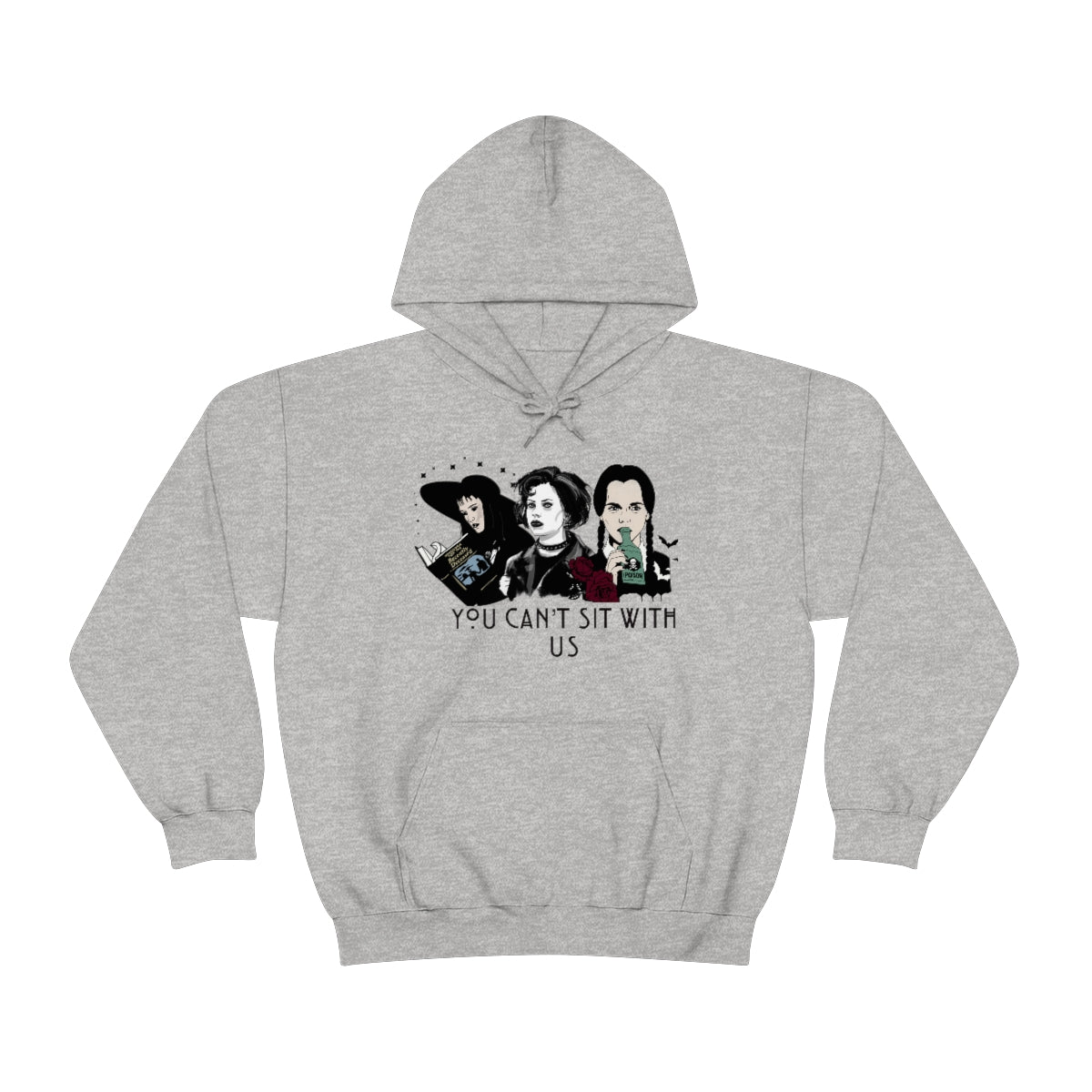Spooky Babe Hoodie - 'You Can't Sit With Us' Halloween Sweatshirt for Women | Cozy Fall Outfit for Parties & Casual Wear