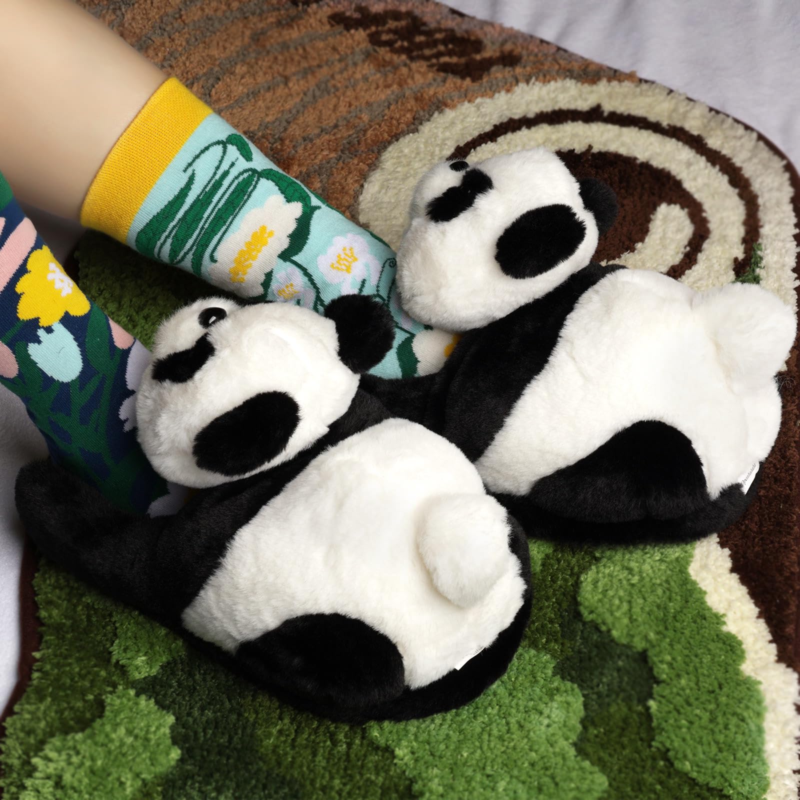 Funny Animal Slippers for Women - Cute Cartoon Fluffy House Slippers with Soft Memory Foam | Cozy Cotton Indoor Slides for Home, Lounge & Spa | Perfect Birthday Gift for Her