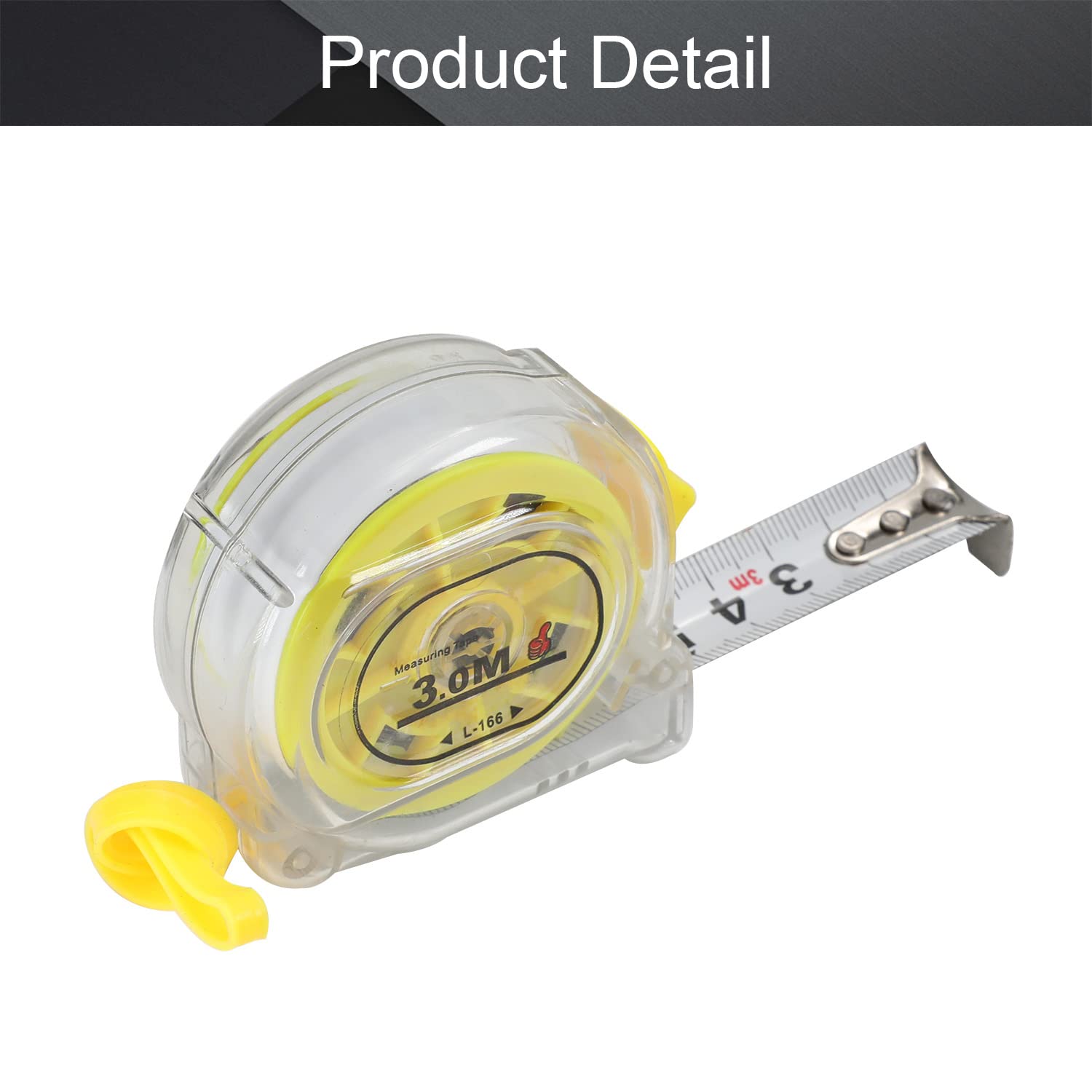 Utoolmart 3m/9.8ft Retractable Steel Tape Measure - Professional Metric Scale Measuring Tool with Durable Plastic Case (1Pcs) - Perfect for Construction, DIY Projects & Home Improvement
