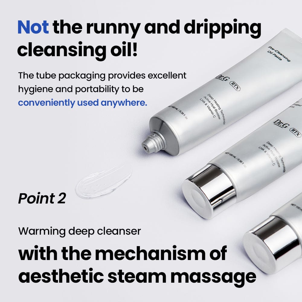DR.G RTX Pre Cleansing Oil Paste - Deep Pore Cleanser for Makeup Removal & Skincare - Perfect for Daily Use & Travel