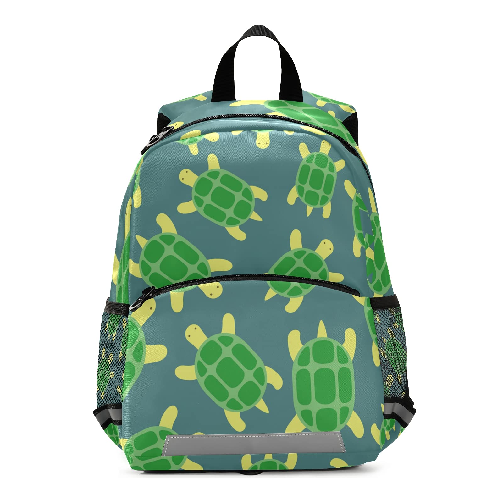 Green Turtle 13 Inch Kids Backpack for Boys & Girls - Adjustable Strap Preschool Backpack for School, Daycare & Travel - Perfect Size for Ages 3-6 (Ideal for Kindergarten, Field Trips & Family Vacations)