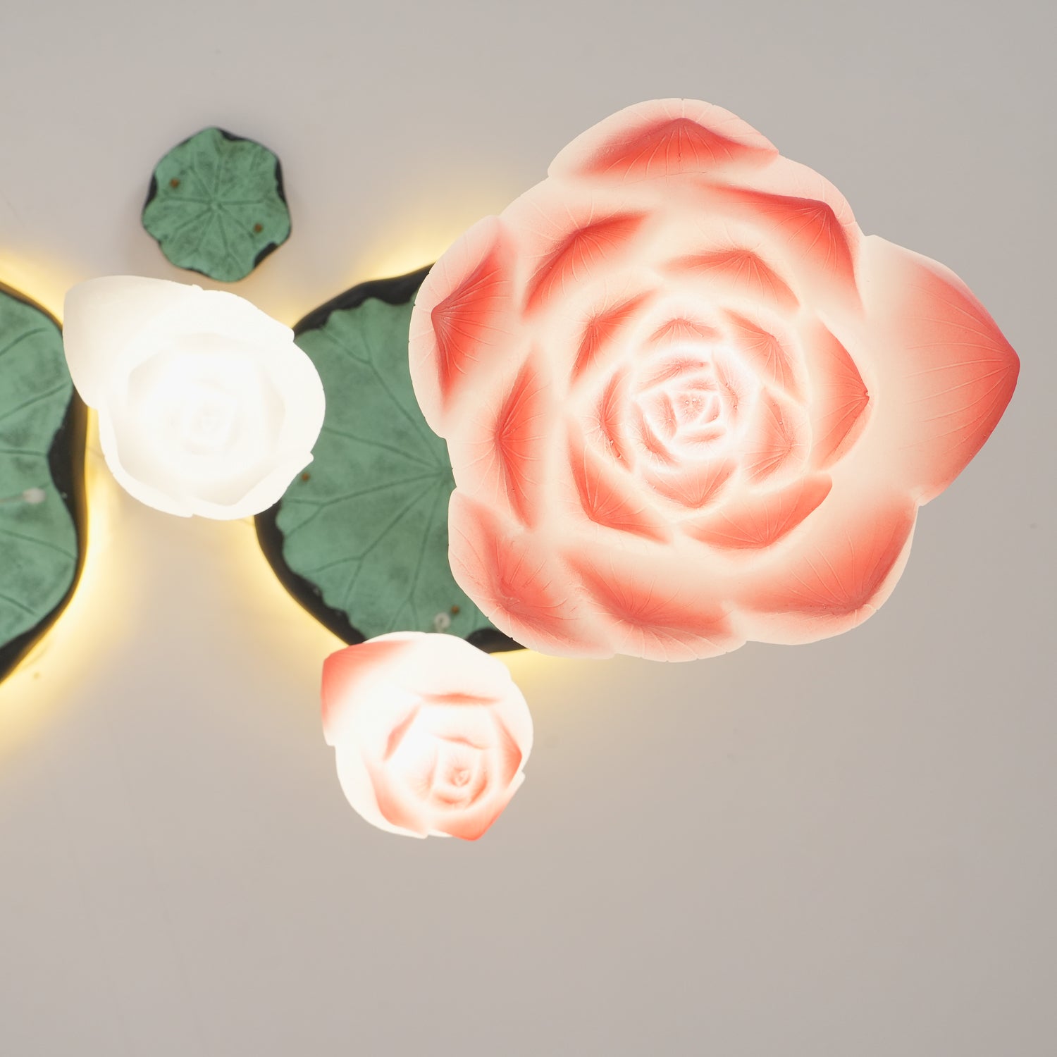 Elegant Lotus Flower Chandelier Lighting Fixture - Modern Crystal Ceiling Light for Living Room, Bedroom, Dining Room & Wedding Decor