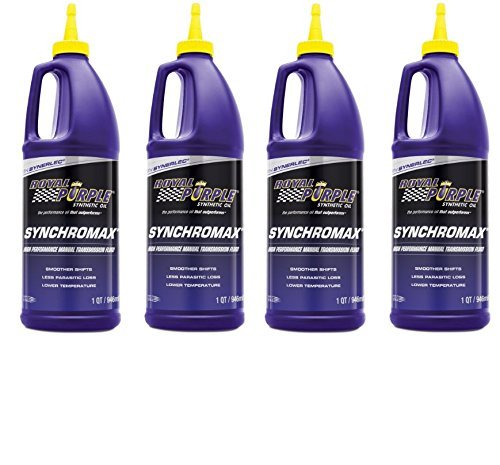 Royal Purple 01512 Synchromax Manual Transmission Fluid - 4 Pack (1 Quart Each) | High-Performance Lubricant for Smooth Shifting | Ideal for Cars, Trucks & Performance Vehicles