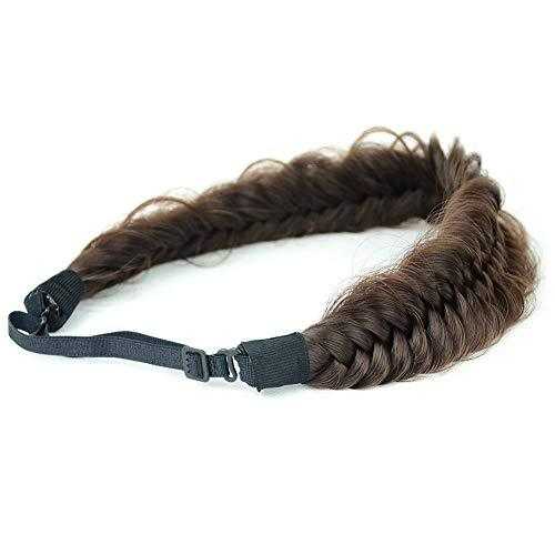 Elegant Fishtail Braided Headband - Stretchy Elastic Hair Accessory for Women & Girls - Perfect for Weddings, Parties, and Everyday Wear