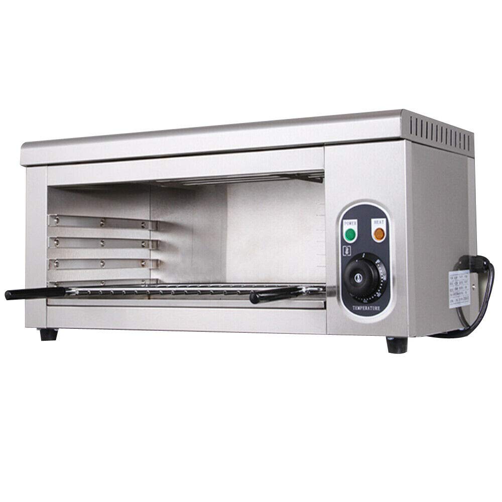 Electric Cheese Melter 110V 2000W - Stainless Steel Commercial & Home Use Salamander Broiler - Adjustable Temperature 122-572°F for Pizza, Nachos, Burgers & BBQ - Countertop Restaurant & Kitchen Equipment