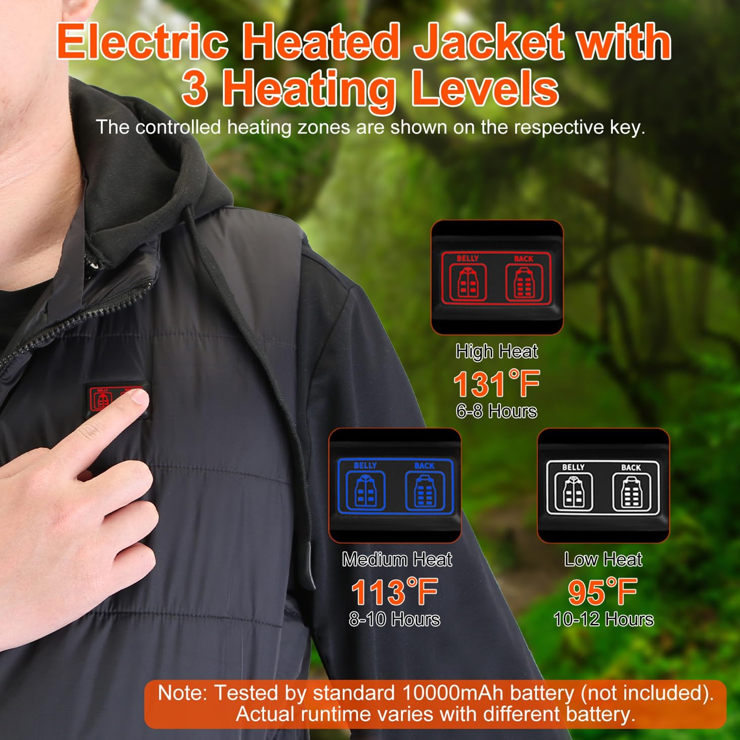 iMounTEK Upgraded Heated Vest for Women & Men - USB Rechargeable Electric Heating Jacket with 3 Temperature Settings - Perfect for Winter Hiking, Skiing, Camping & Outdoor Activities