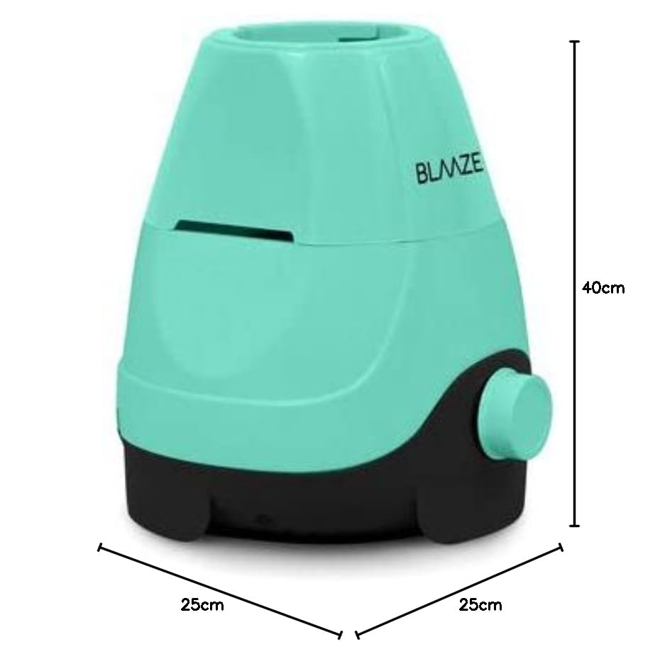 BLAAZE 220V 600W Mixer Grinder with 2 Glass Jars - Powerful Dry & Wet Grinding for Dough, Indian Curry Spices, Coconut Chutney - Ideal for Home Cooking & Indian Cuisine (Tiffany Blue)