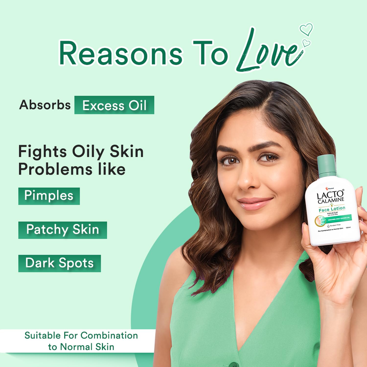 Lacto Calamine Face Lotion 60ml - Oil Control Daily Moisturizer for Combination & Normal Skin with Kaolin Clay & Aloe Vera | Reduces Pimples, Dark Spots & Blackheads | Lightweight Body Lotion for Clear, Healthy Skin | Perfect for Daily Skincare Routine & Acne-Prone Skin Care