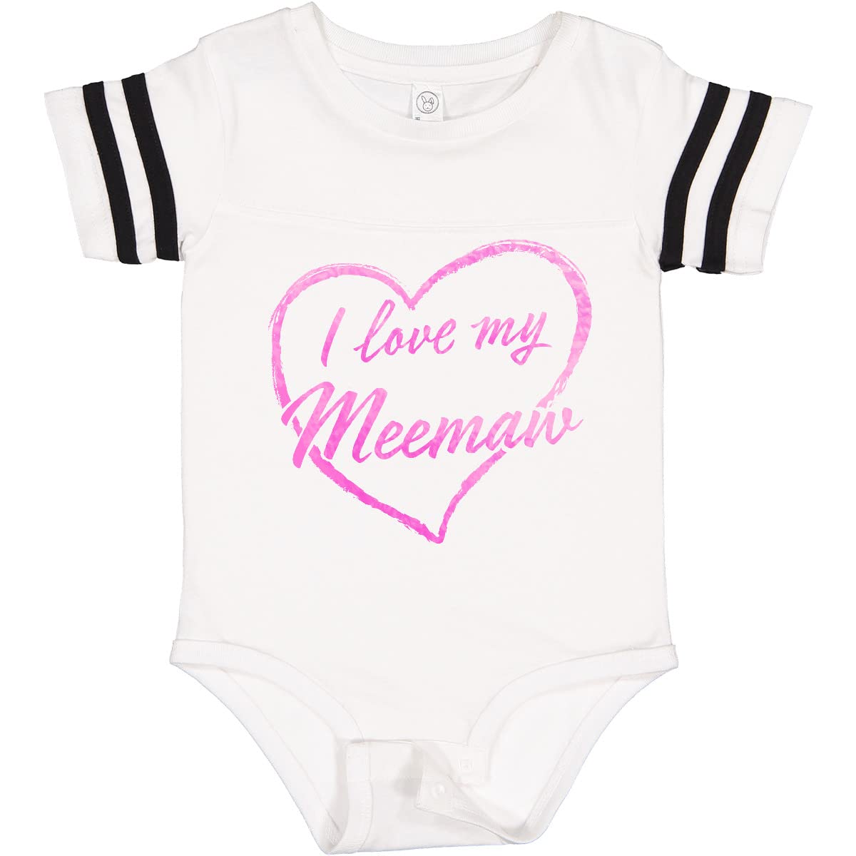 Inktastic I Love My Meemaw Pink Chalk Heart Baby Bodysuit - Cute Outfit for Grandparents Day, Family Reunions & Photo Shoots