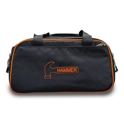 Premium Black & Orange Double Tote Bowling Bag - Heavy Duty Bowling Accessories for Men & Women - Perfect for League Play, Tournaments & Practice Sessions